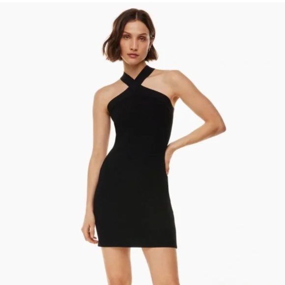 Babaton Dresses & Skirts - SOLD-Babaton sculp knit criss cross dress